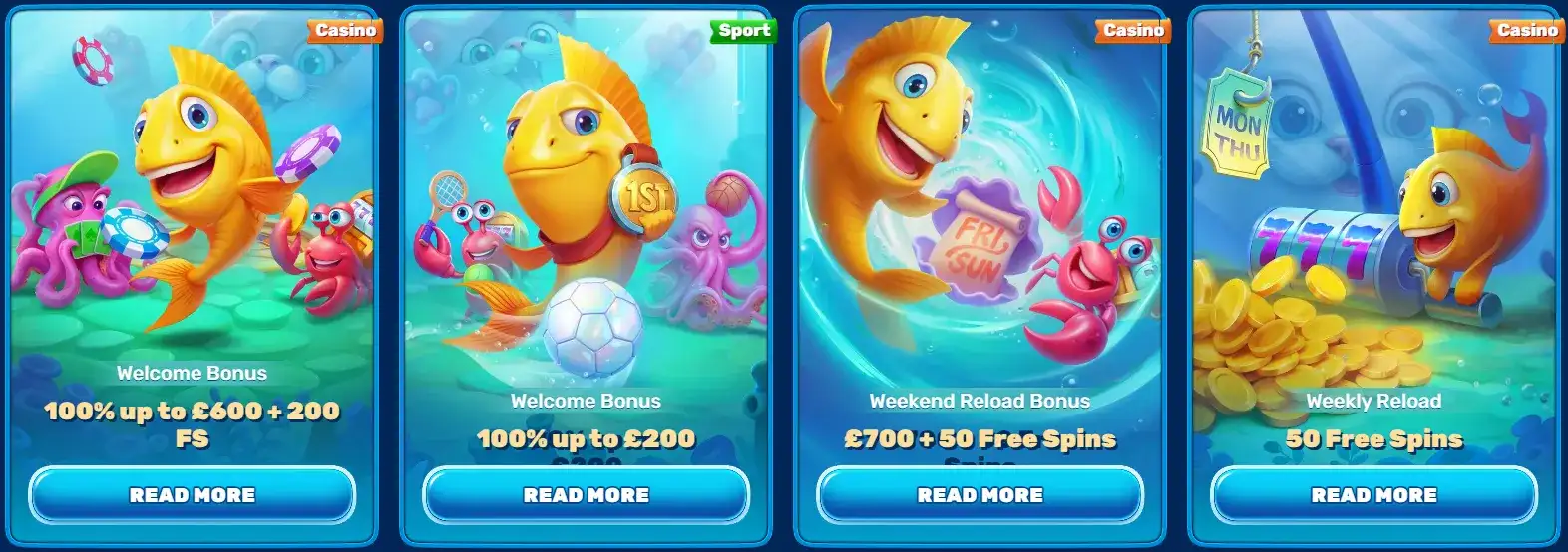 Daily and weekly promotions at SpinFin Casino online